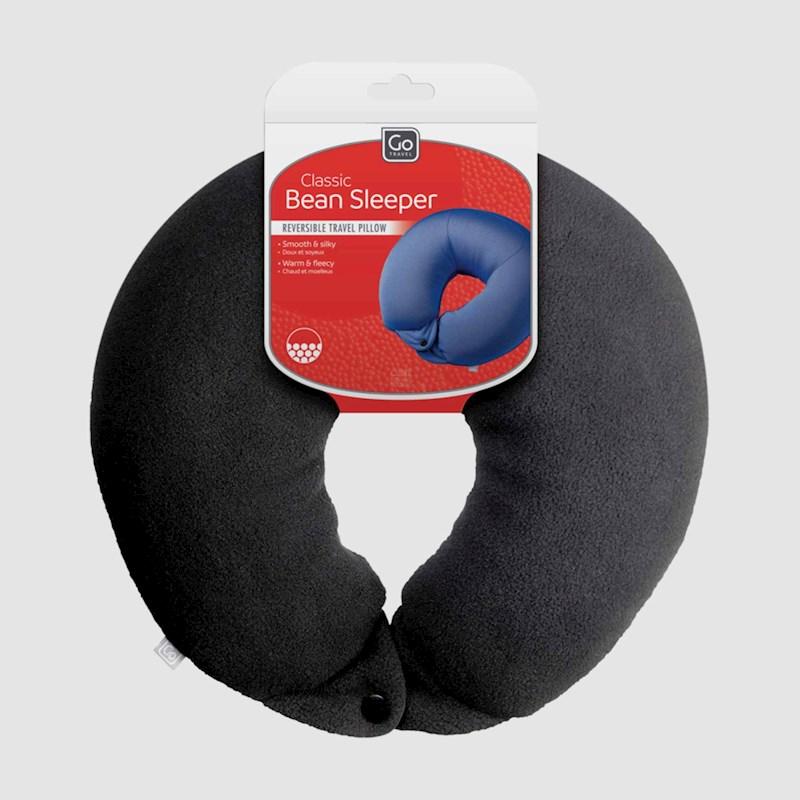 Go Travel Go Classic Bean Sleeper Travel Pillow Black Briscoes NZ