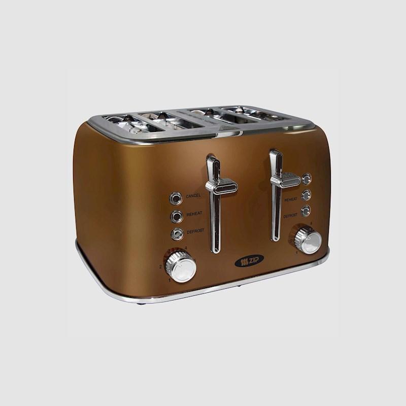 Zip Vintage Copper Toaster 4 Slice Briscoes NZ