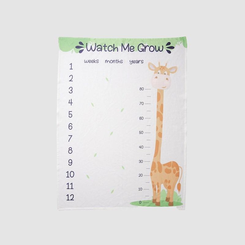 Giraffe milestone blanket hot sale