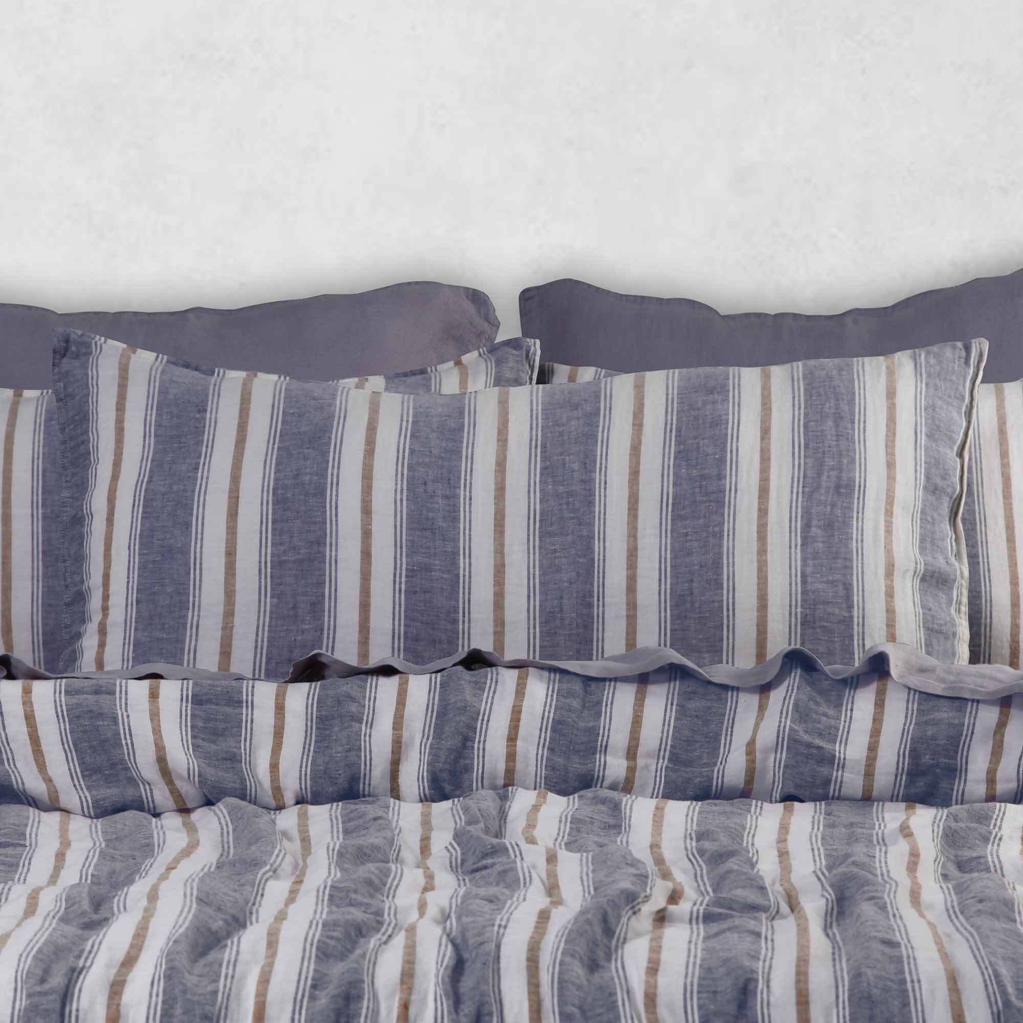 Hotel At Home Linia Stripe French Linen King Pillowcase