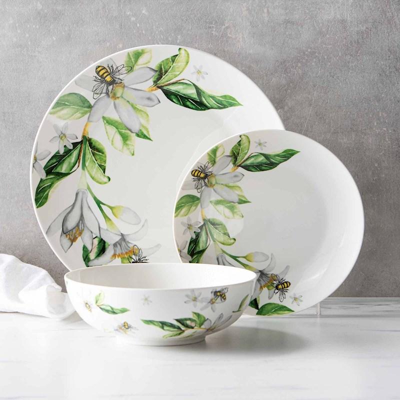 Just Home Dinner Set 12 Piece Manuka Floral Briscoes NZ