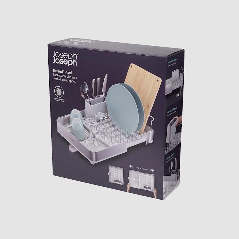 Joseph Joseph Extend Steel Dish Rack Light Stone