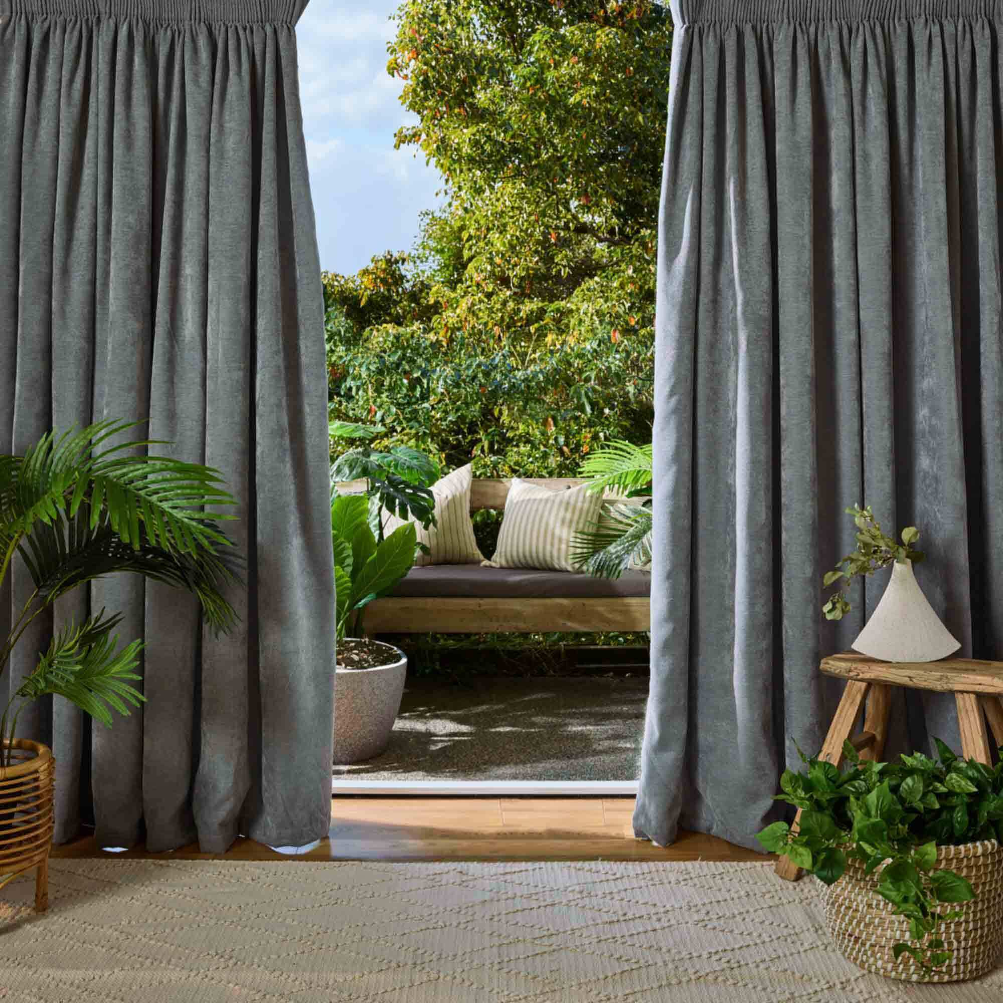 Fusion Textures Pencil Pleat Liam Curtains Pair 