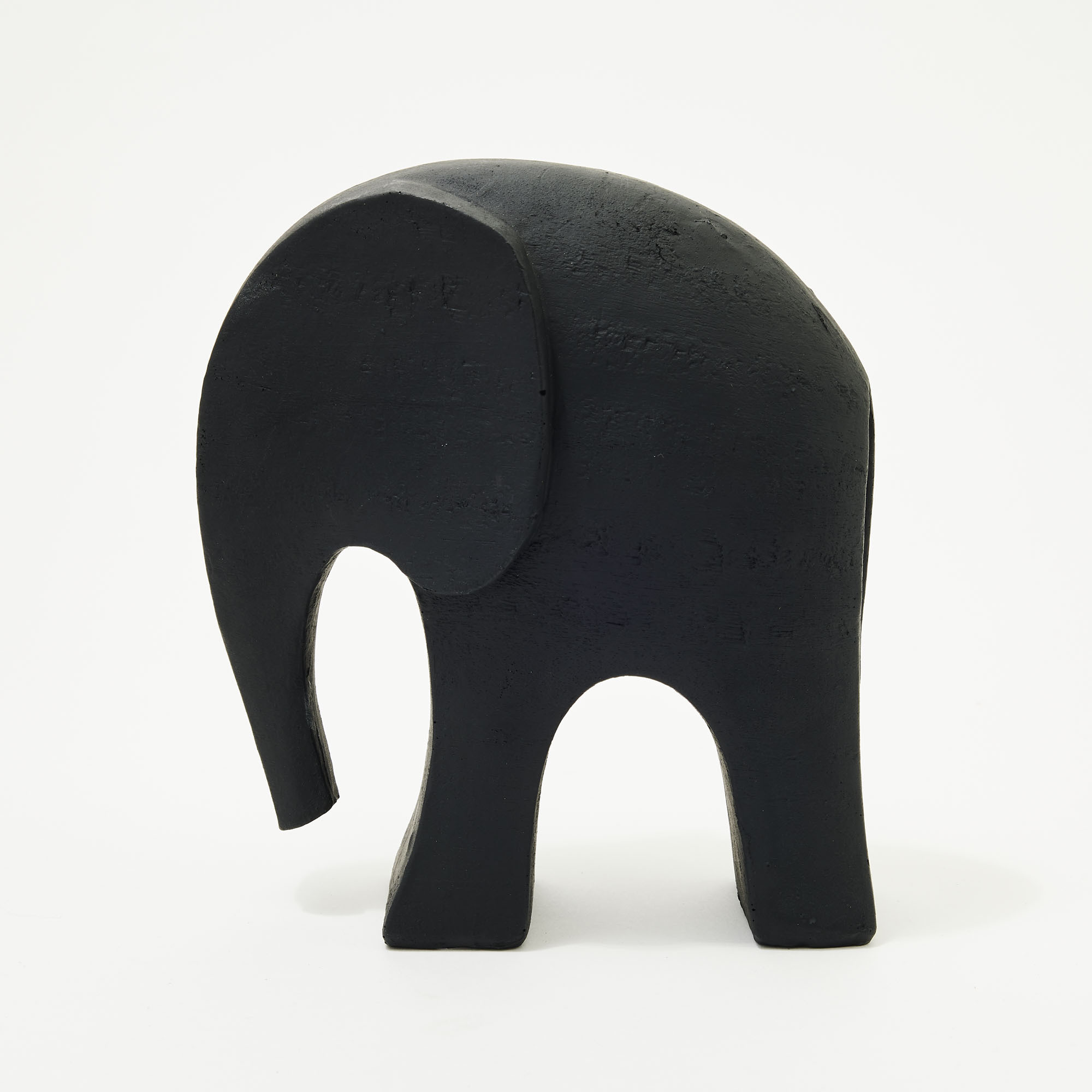 Elephant Ornamental Décor Black 18cm