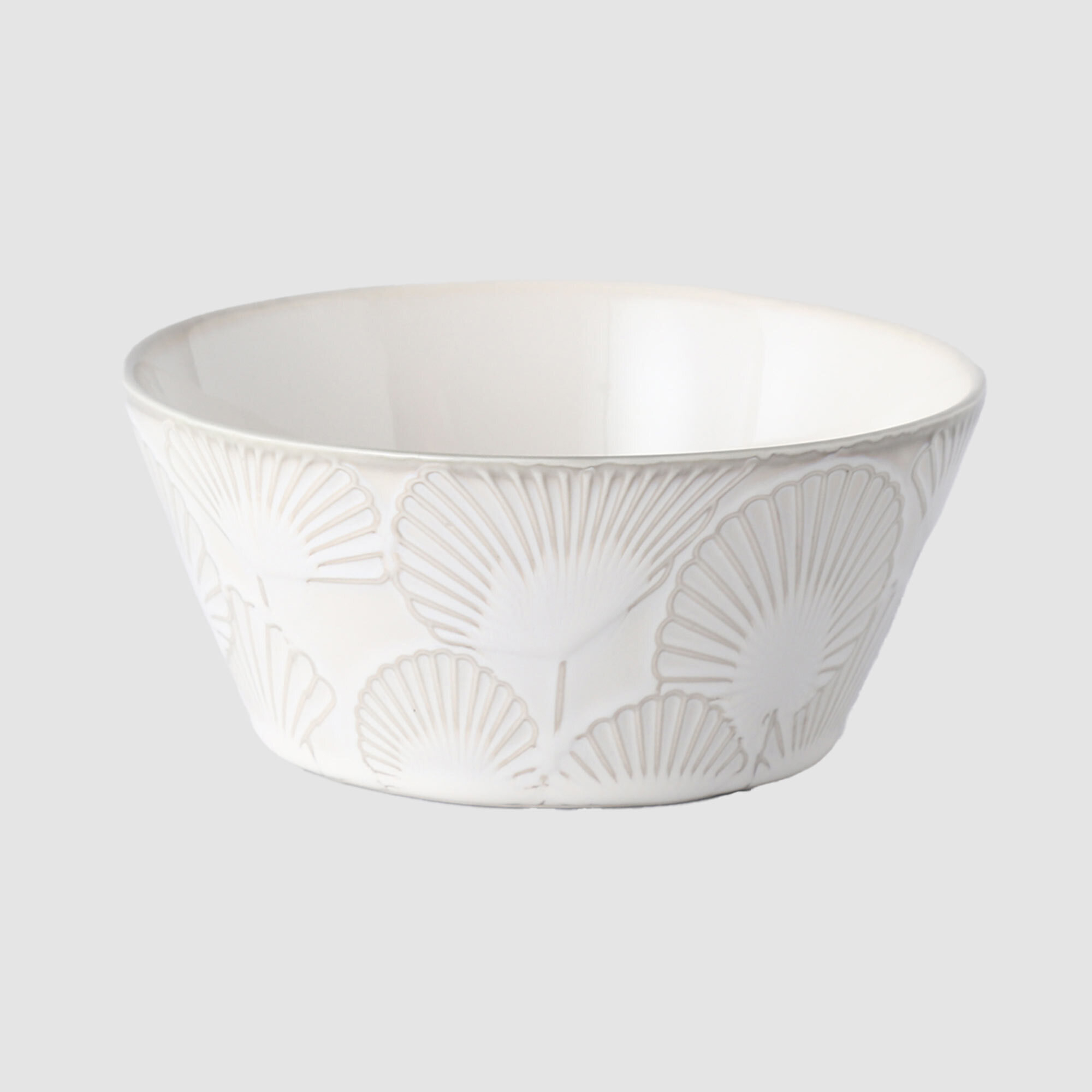 Urban Loft Linen Stoneware Bowl 17cm Sea Shells