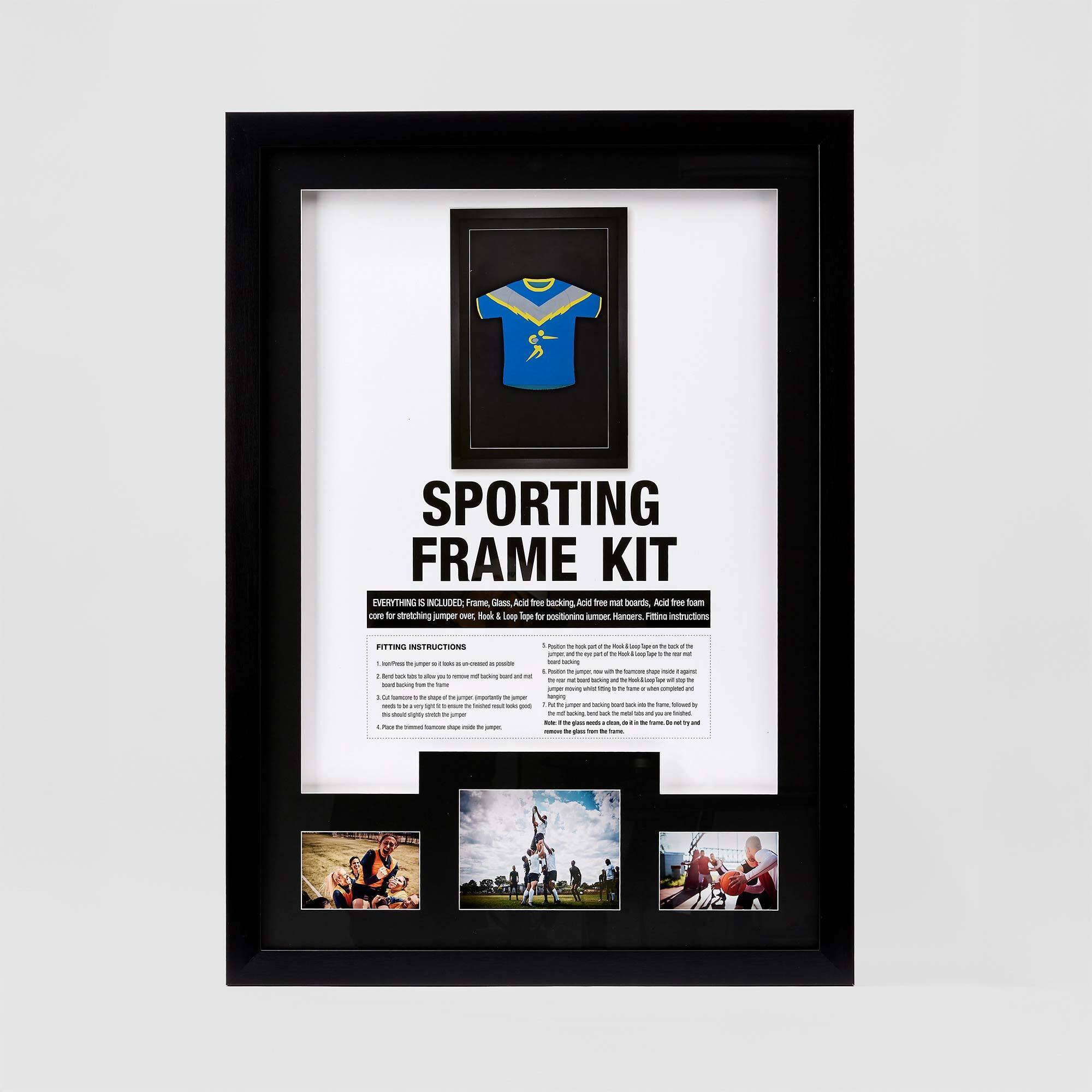 Urban Loft DIY Sports Frame with 3 Photo Black 70x100cm
