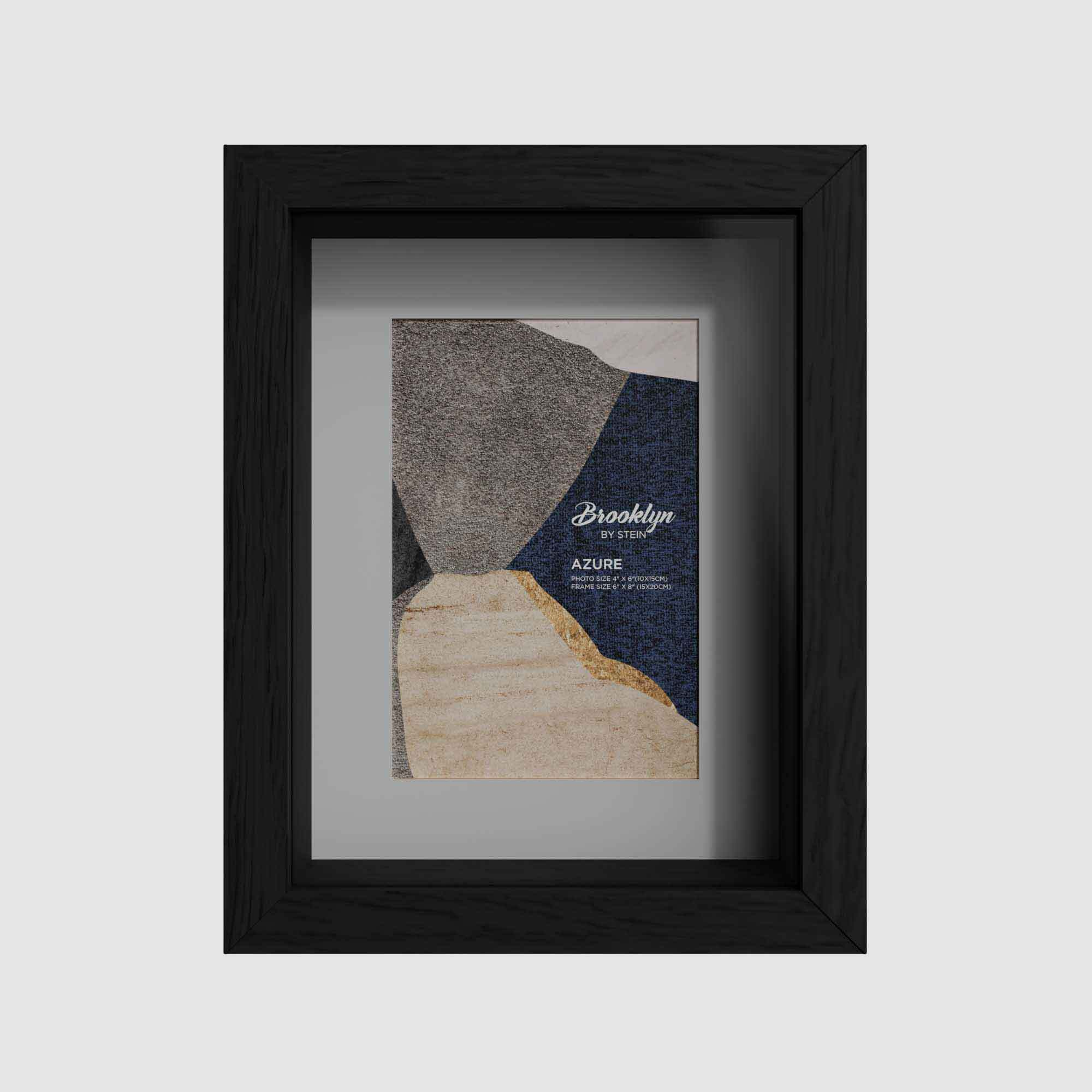 Brooklyn Azure Photo Frame Black 4x6cm