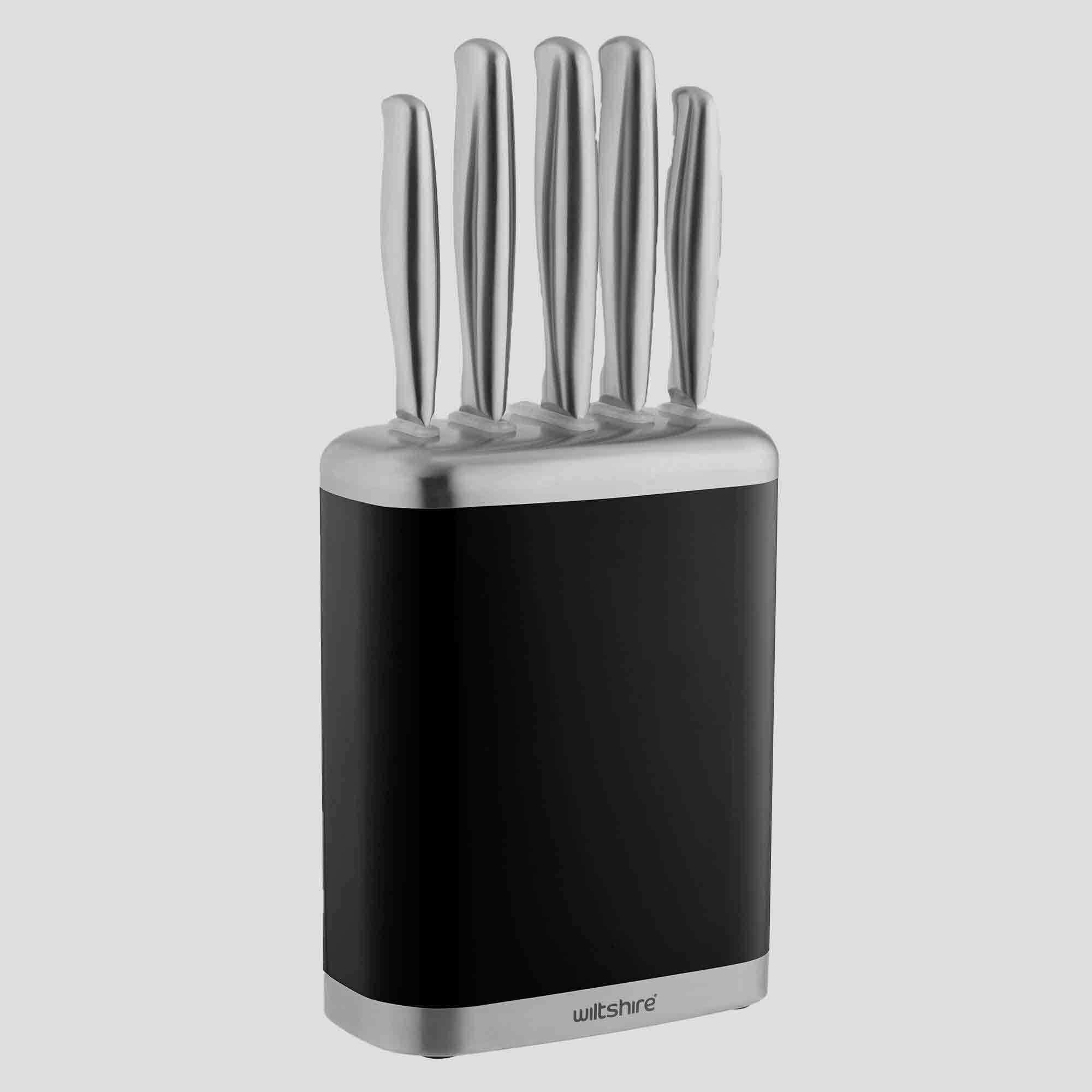 Wiltshire Metallic Knife Block 6 Piece Set