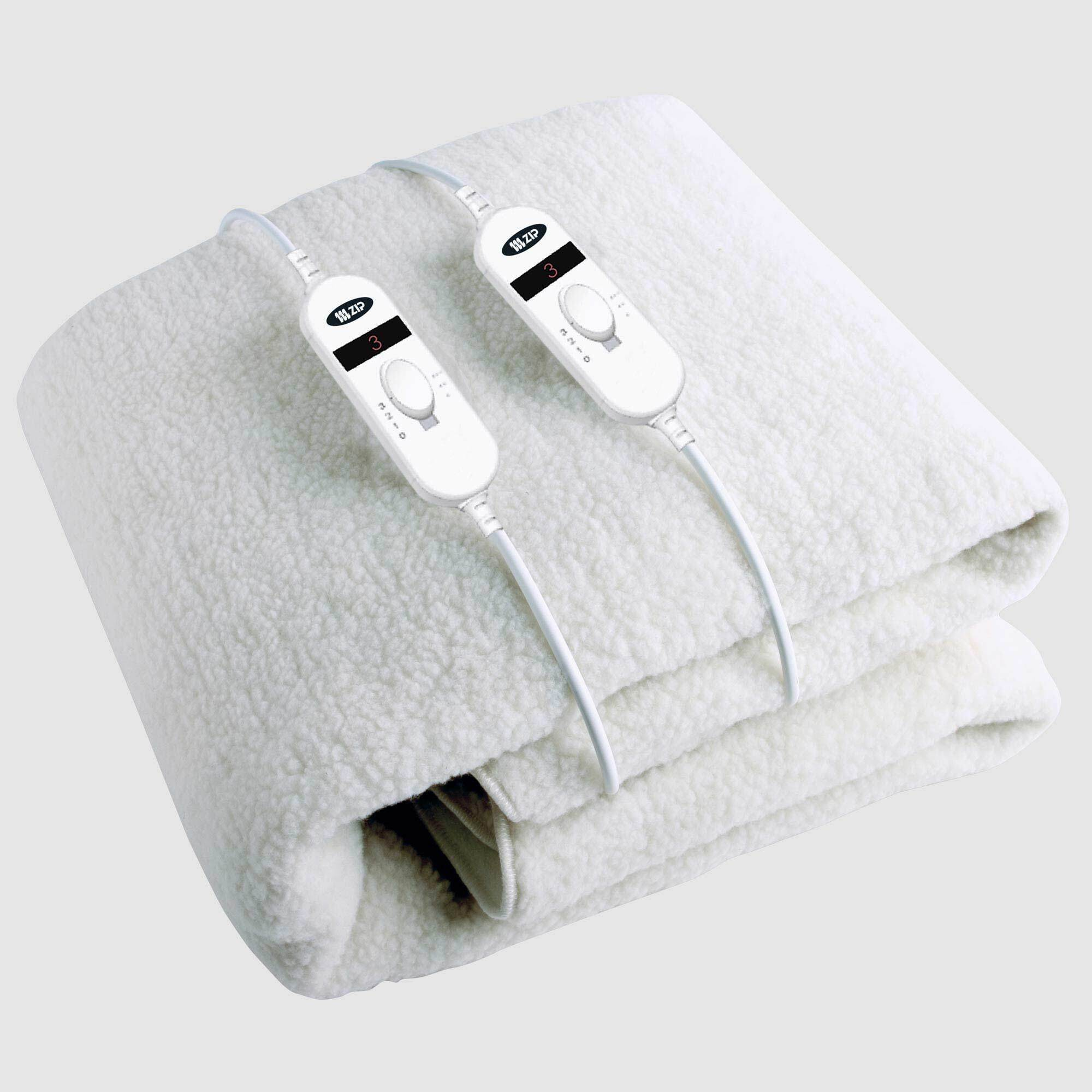 Zip Fleece Tie Tabs Electric Blanket