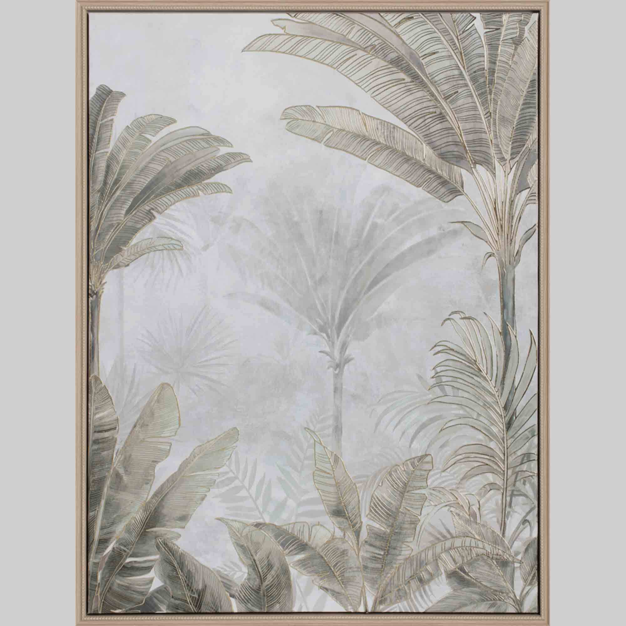 Stoneleigh & Robertson Golden Palms Framed Canvas Natural 80x60cm