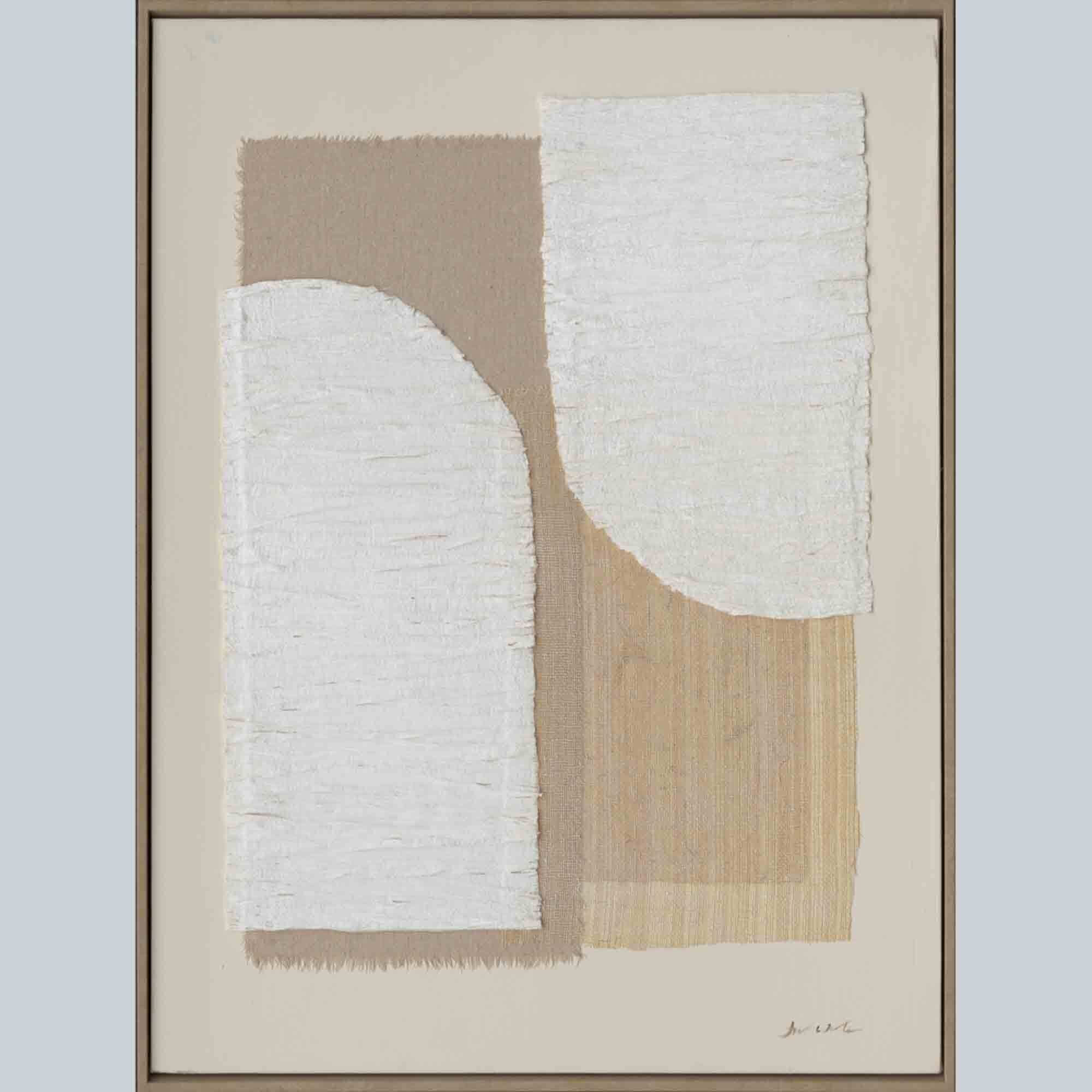 Stoneleigh & Robertson Shapes Framed Canvas Natural 80x60cm
