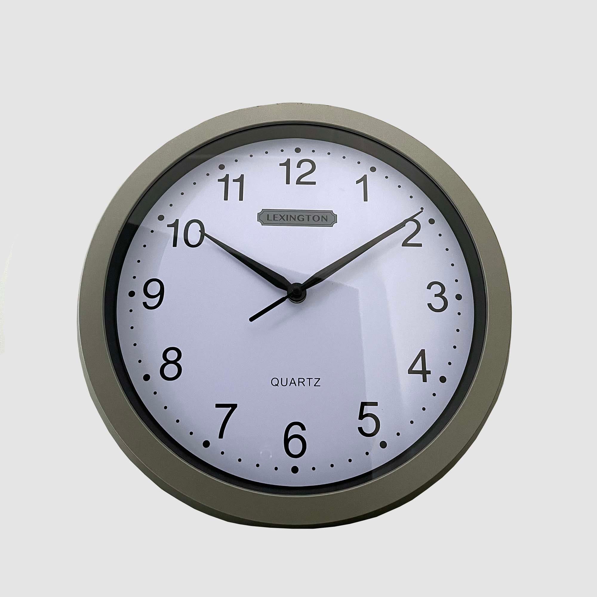 Lexington Basic Wall Clock Pewter 31cm | Briscoes