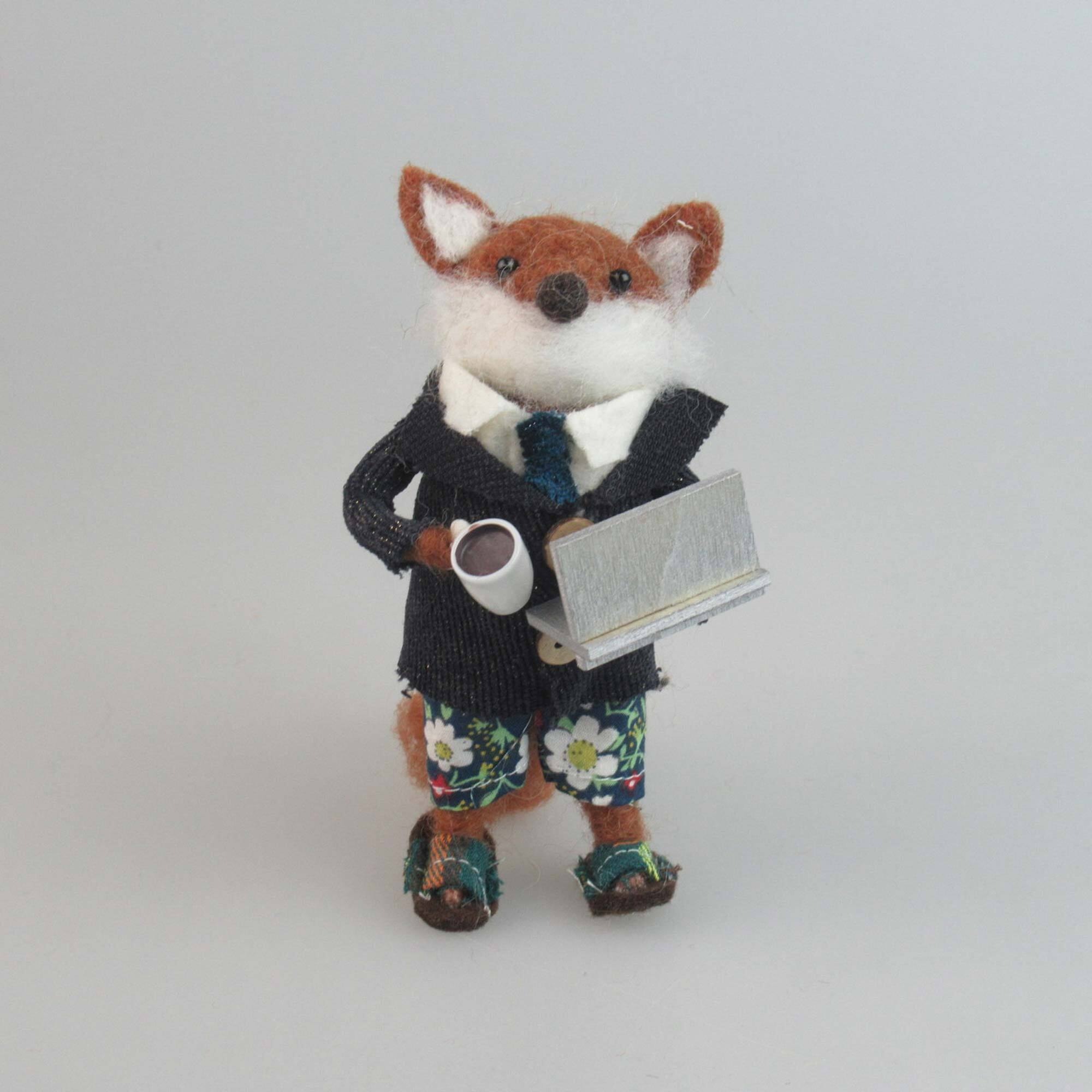 Standing Work From Home Felt Fox | Briscoes