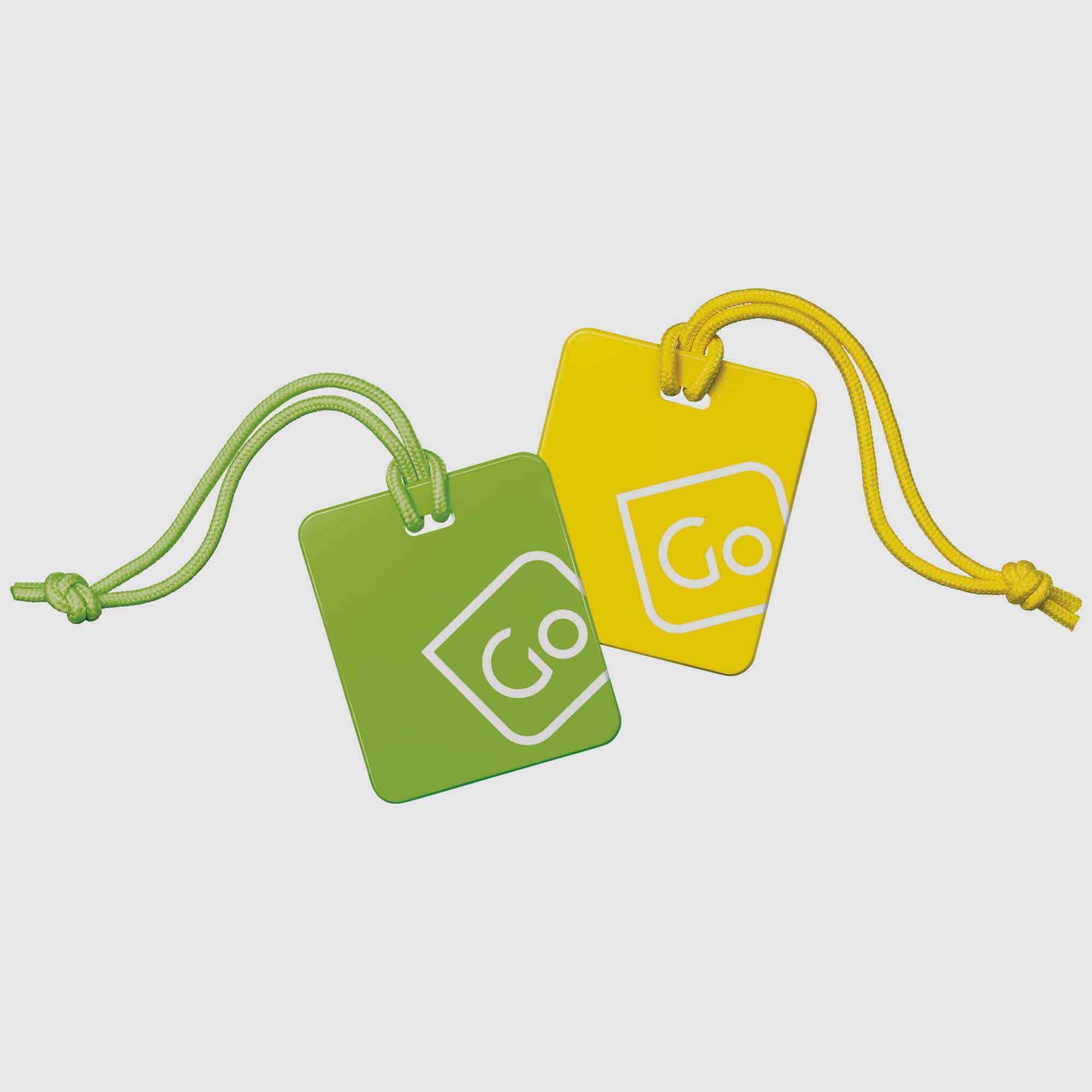 Go Travel Tag Me Luggage Tag Twin Pack Yellow/Green | Briscoes