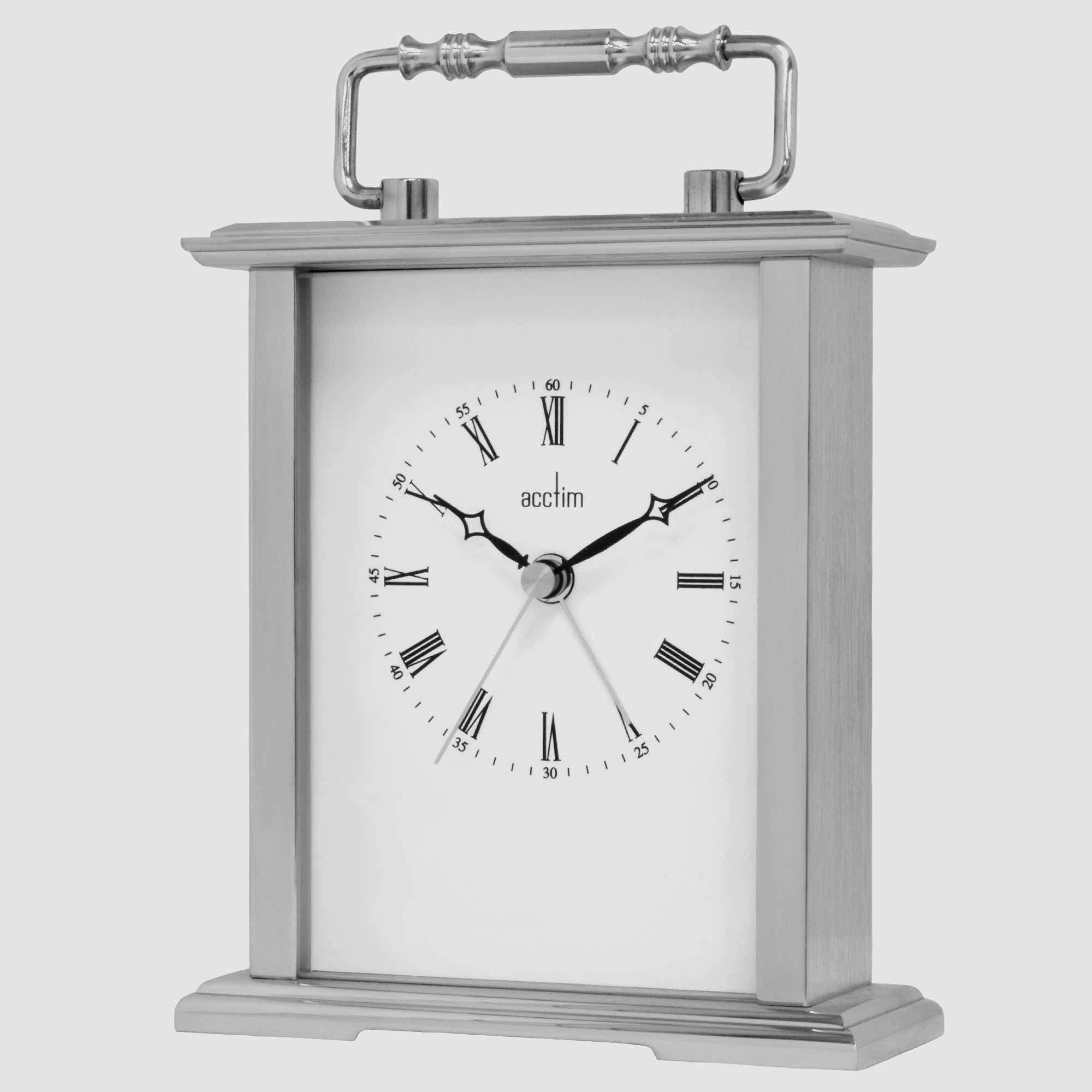 Acctim Gainsborough Carriage Clock Silver | Briscoes